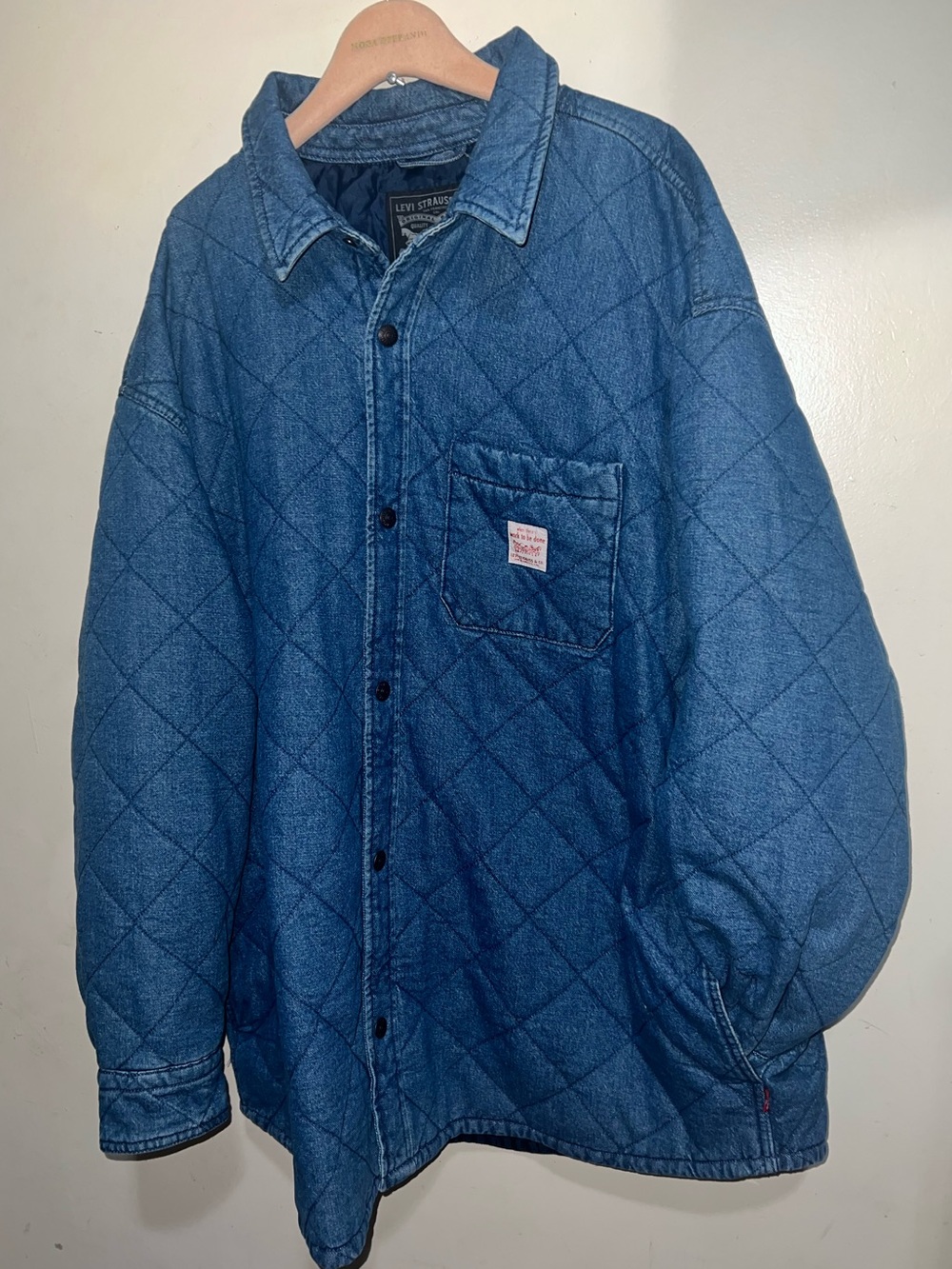 NWOT Levi Quilted Denim Shirt/Jacket Shacket